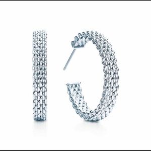 *Auth.* Tiffany and Co. Somerset hoop earrings